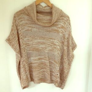 Poof!  Cowlneck sweater Poncho